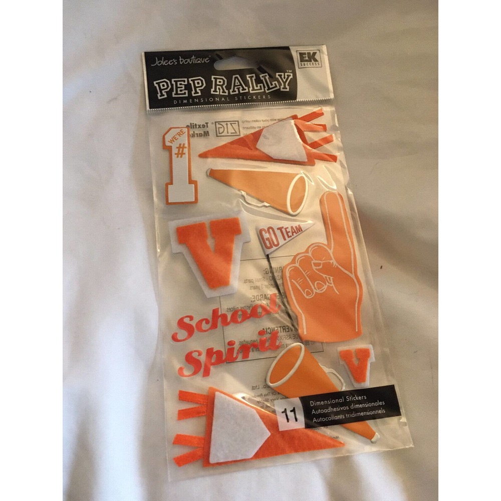 Jolee’s Boutique School Spirit Cheer Fan Megaphone orange Pennant Pep Rally